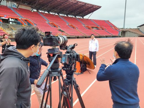 星澤影視拍攝112年全國中學運動會前導片，拍攝新竹縣長楊文科幕後花絮